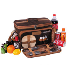 Tableware Refrigerated Picnic Bag Set Outdoor Portable Thermal Insulation and Cold Storage Four-Person Picnic Camping Backpack